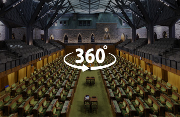 Intérieur de la Chambre montrant les sièges des députés