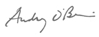 La signature d'Audrey O'Brien