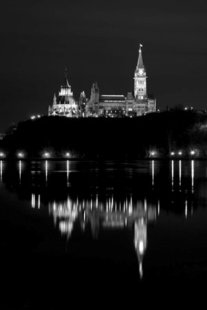 A panoramic photo of Parliament Hill 