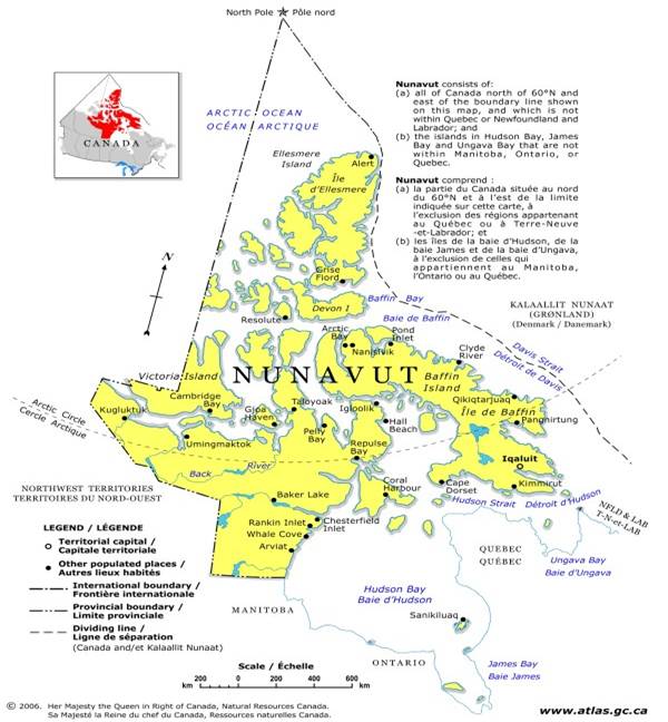 Nunavut Map