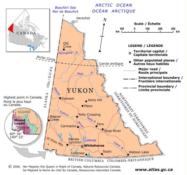 carte du Yukon