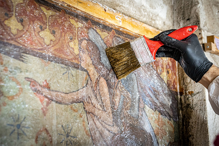 Restoration of frescoes