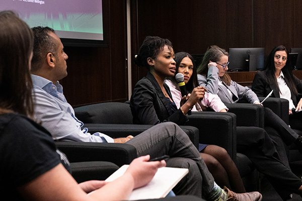 Pannelists during the inaugural town hall of the Women’s Leadership Network