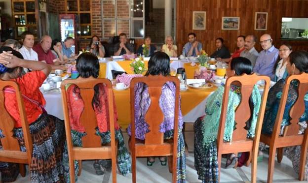Meeting with Mayan Q’eqchi women from the Sepur Zarco community, Cobán, Guatemala, 30 August 2016.