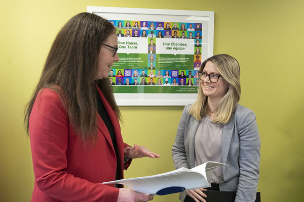 Employées de l'Administration de la Chambre qui collaborent